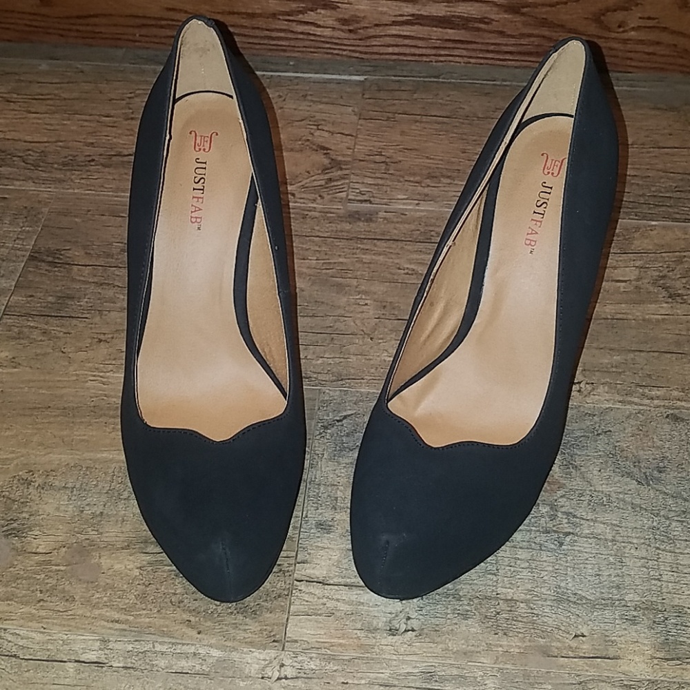 Justfab black Lausanne heels